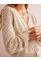 White Women's Boden Pointelle Sleeve Cardigan