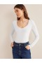 White Women's Boden Double Layer Scoop Neck Tops