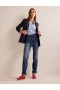 Blue Women's Boden High Rise True Straight Jeans