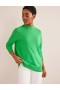 Light Green Women's Boden Cashmere Boyfriend Crew Sweater