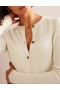 White Women's Boden Cropped Cashmere Crew Cardigan