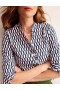 White Women's Boden Ruffled Cotton-Poplin Shirts