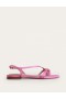 Pink Women's Boden Satin Toe Loop Flat Sandals