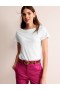 White Women's Boden Supersoft Boat Neck T shirts
