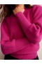 Rose Purple Women's Boden Key Hole Cashmere Sweater