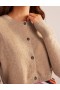Brown Women's Boden Cropped Cashmere Crew Cardigan