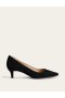 Black Women's Boden Lara Low-Heeled Court Shoes
