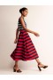 Red Navy Stripes Women's Boden Isabella Cotton Sateen Skirts