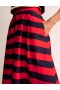 Red Navy Stripes Women's Boden Isabella Cotton Sateen Skirts