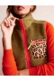 Pink Women's Boden Contrast-Trim Borg Gilet Jacket