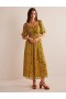 Mustard Women's Boden Halterneck Detail Maxi Dress