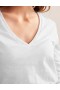 White Women's Boden Cotton V-Neck Long Sleeve Tops