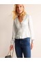 White Women's Boden V-Neck Tea Blouse Tops