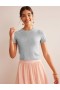 Grey Women's Boden Cropped Cashmere Tee Cardigan