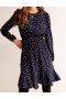 Navy Women's Boden Pleated Peplum Mini Dress