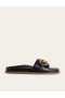Black Women's Boden Iris Snaffle Slider Sandals