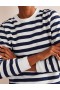 Navy / White Stripes Women's Boden Deep Rib Boxy Shirts