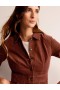 Brown Women's Boden Flora Cord Shirts Dress