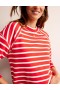 Red / White Women's Boden Striped Raglan Sweatshirt Shirts