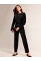 Black Women's Boden Bow-Trim Collarless Jacket