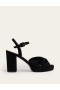 Black Women's Boden Twist-Front Heels