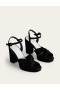 Black Women's Boden Twist-Front Heels