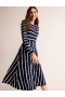 Navy Women's Boden Camille Jersey Midi Dress