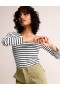 White / Black Women's Boden Ella Long Sleeve Breton T shirts