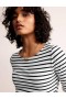White / Black Women's Boden Ella Long Sleeve Breton T shirts