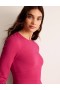 Fuchsia Women's Boden Nadia Ponte Midi Dress