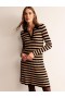 Black Brown Women's Boden Mini Collared Dress