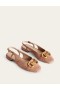 Brown Women's Boden Iris Snaffle Slingback Flats