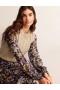 Grey Women's Boden Cable Crew Neck Tank Cardigan