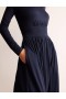 Navy Women's Boden Thea Long Sleeve Midi Dress