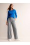 White / Grey Blue Women's Boden Westbourne Wool-Twill Pants