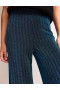 Green / Navy Stripes Women's Boden Jersey Metallic Pants