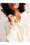 White Women's Boden Ruffle Neck Silk Tops