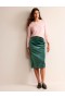 Green Women's Boden Margot Velvet Midi Skirts