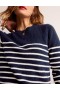 Navy White Stripes Women's Boden Francesca Stripe Sweater
