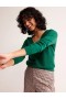 Green Women's Boden Eva Cashmere V-Neck Sweater