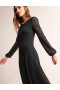 Black Women's Boden Sleeve Detail Midi Dress