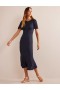 Navy Women's Boden Flippy Jersey Midi Dress