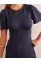 Navy Women's Boden Flippy Jersey Midi Dress