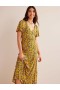 Mustard Women's Boden V-Neck Jersey Midi Dress