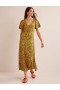 Mustard Women's Boden V-Neck Jersey Midi Dress