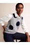 Grey / Navy Women's Boden Fiona Tank Cardigan