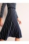 Navy White Women's Boden Maria Knitted Midi Dress