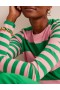 Pink / Green Women's Boden Bea Long Sleeve Breton Tops