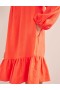 Orange Women's Boden Tiered Linen Mini Dress
