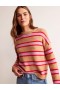 Brown Women's Boden Fluffy Stripe Sweater